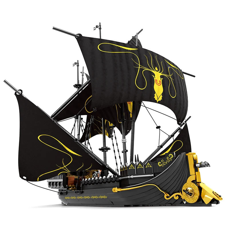 Reobrix 66022 1560PCS Pirate Ship Series Silent Ship Building Blocks Assembly Retro Ship Model