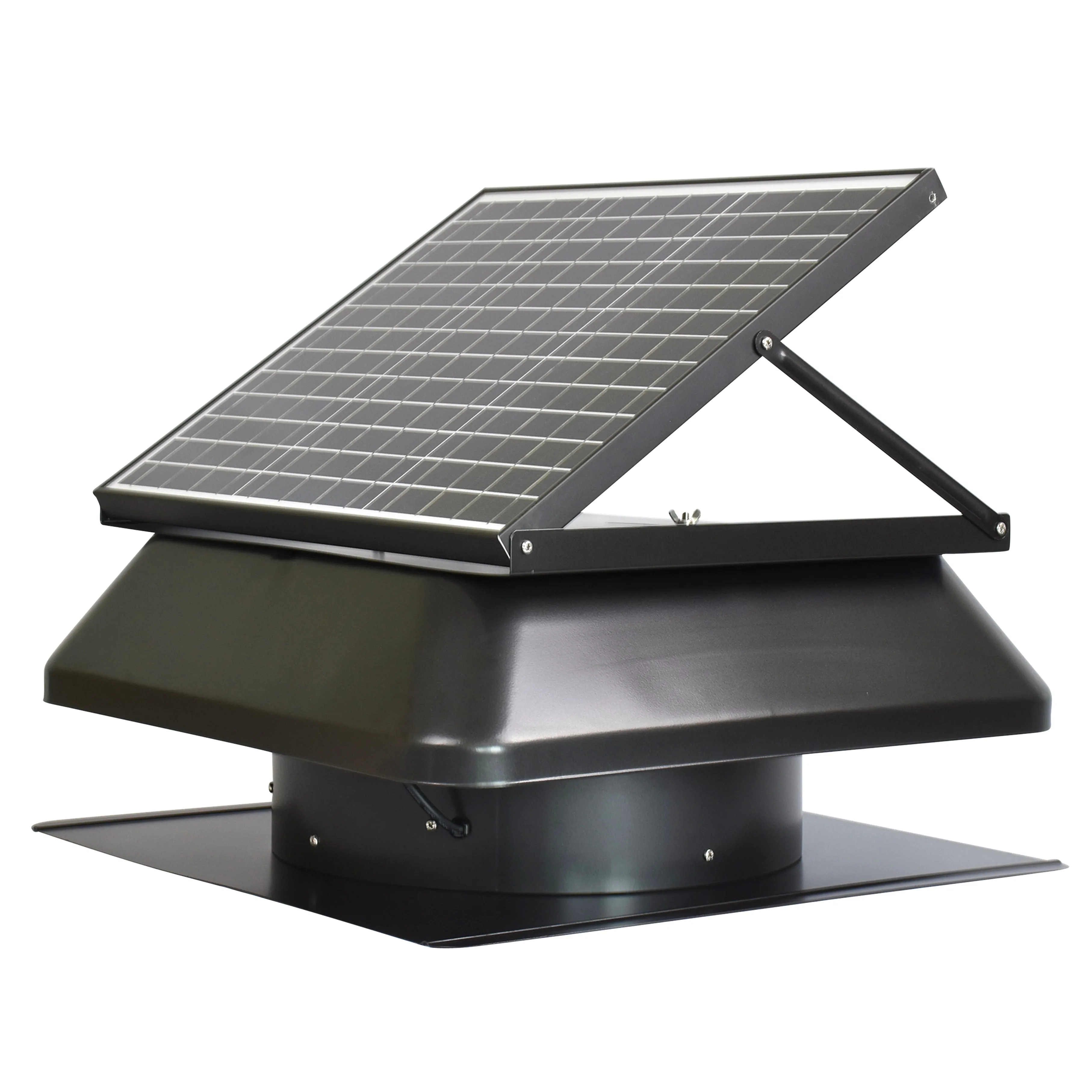 14' 40W Powerful Gable Attic Solar Air Blower Roof Mounted DC Exhaust Fan Greenhouse Plant Farming Heat Extractor Cooling Vent