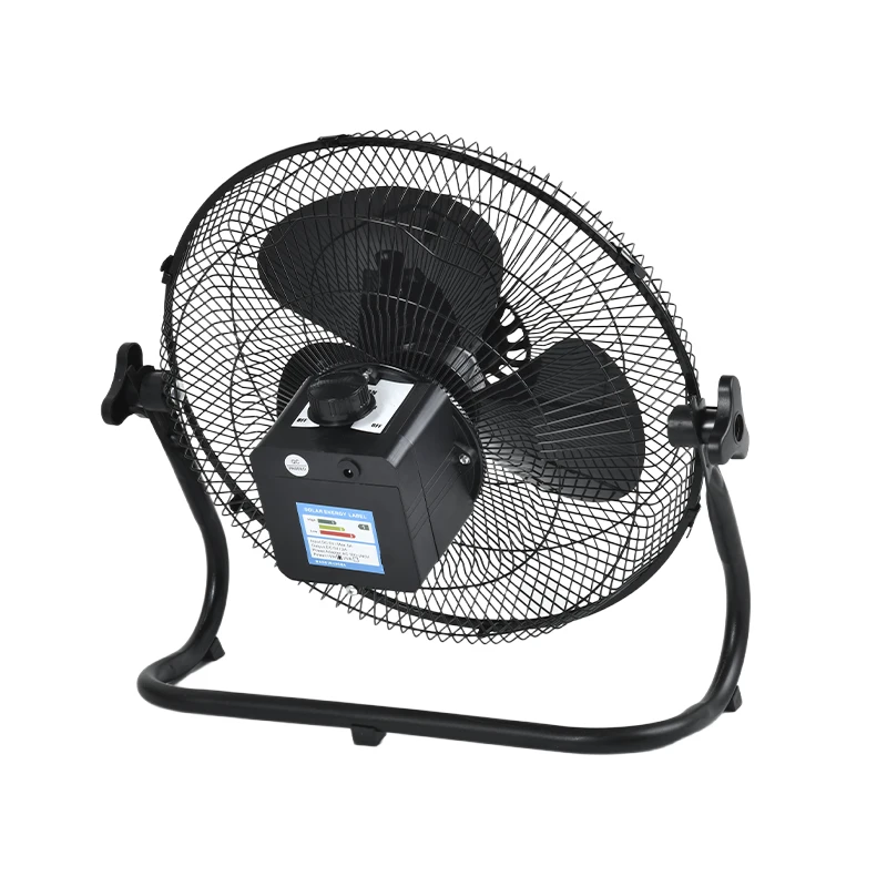 High Quality 15w Portable Electric Fan Energy Solar Power Battery Rechargeable Camping Fan