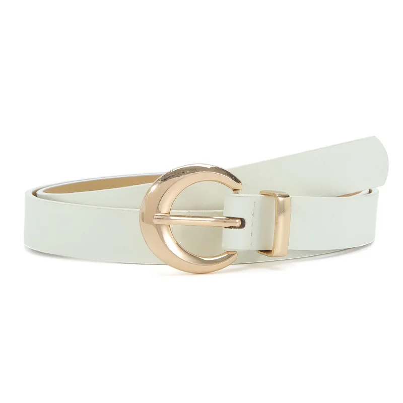 Fashion PU Dress Waist Belt, basic fashion belt gold buckle belt