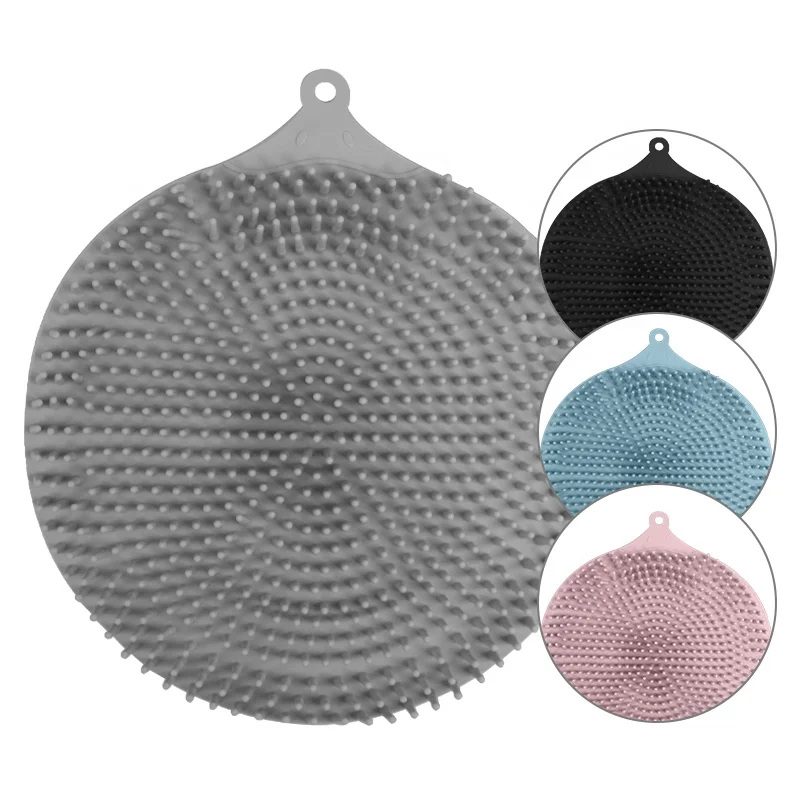 Foot care Cleaner Remove Dead Skin Mat Bath Exfoliating Back Scrubber Wash Skin Massage Dry Silicone Body Scrubber