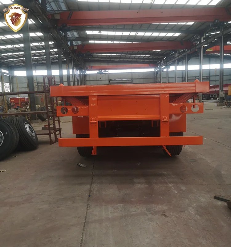 3 Axles 20ft 40 ft Shipping Container Flat Bed Flatbed Semi Truck Trailers Cheap Price For Sale