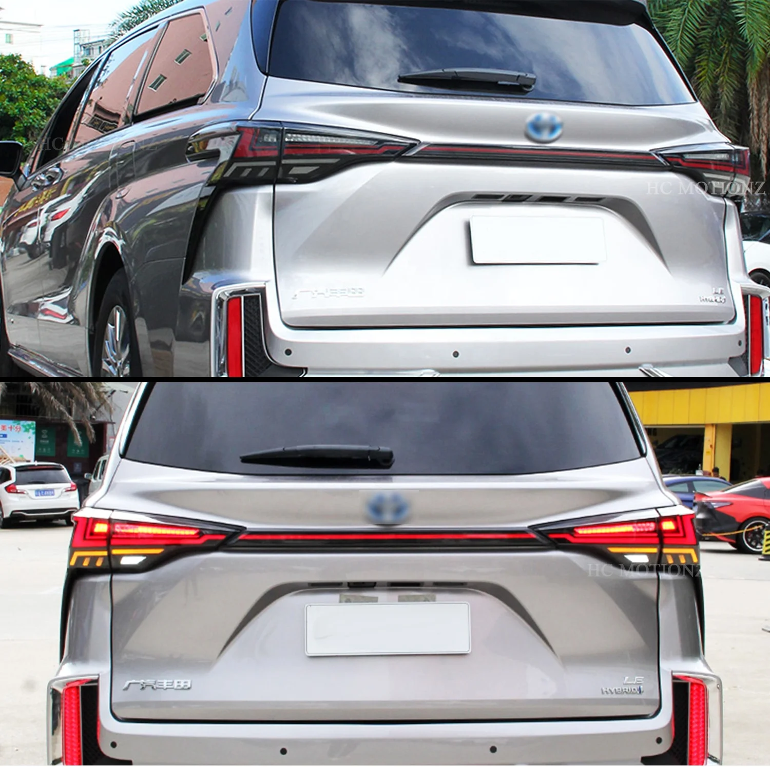 HCmotion Factory Wholesales Car Rear Lamp Assembly Granvia Back Lamps 2021 2022  LED Tail Lights For Toyota Sienna