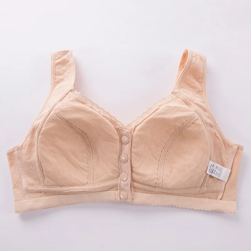 Dropshipping Pegnant Woman Solid Color Front Open Gather Push Up Wireless Sleep BreastFeeding Lactation Maternity & Nursing Bras