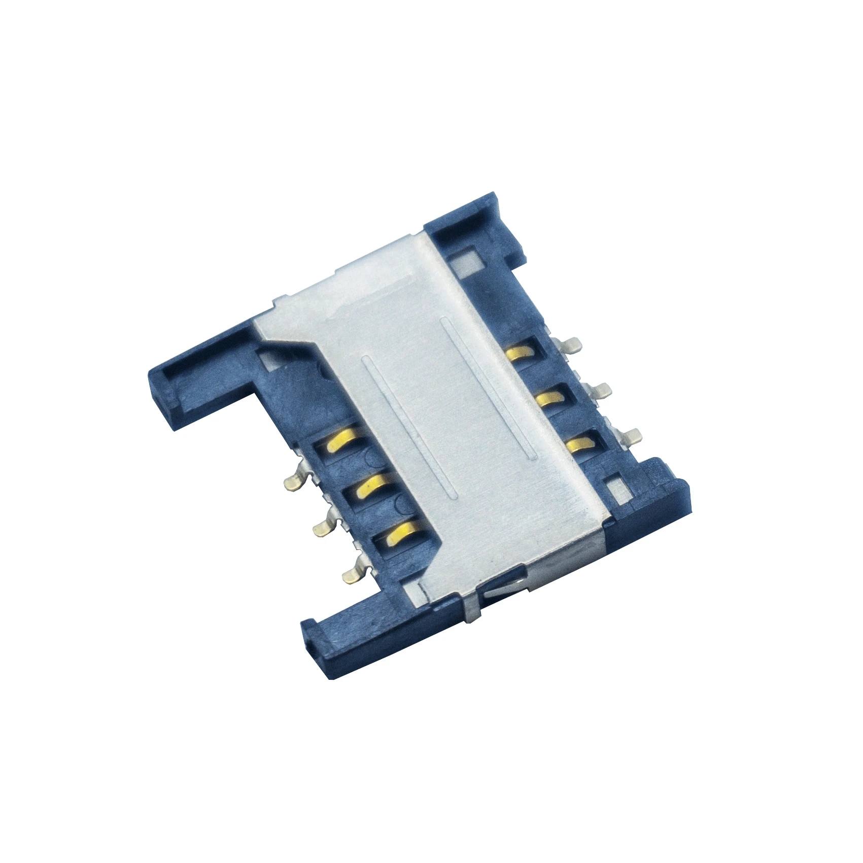 Hot sale 6pin 1.8h/2.2h Smt push pull type SIM connector card Slot Holder