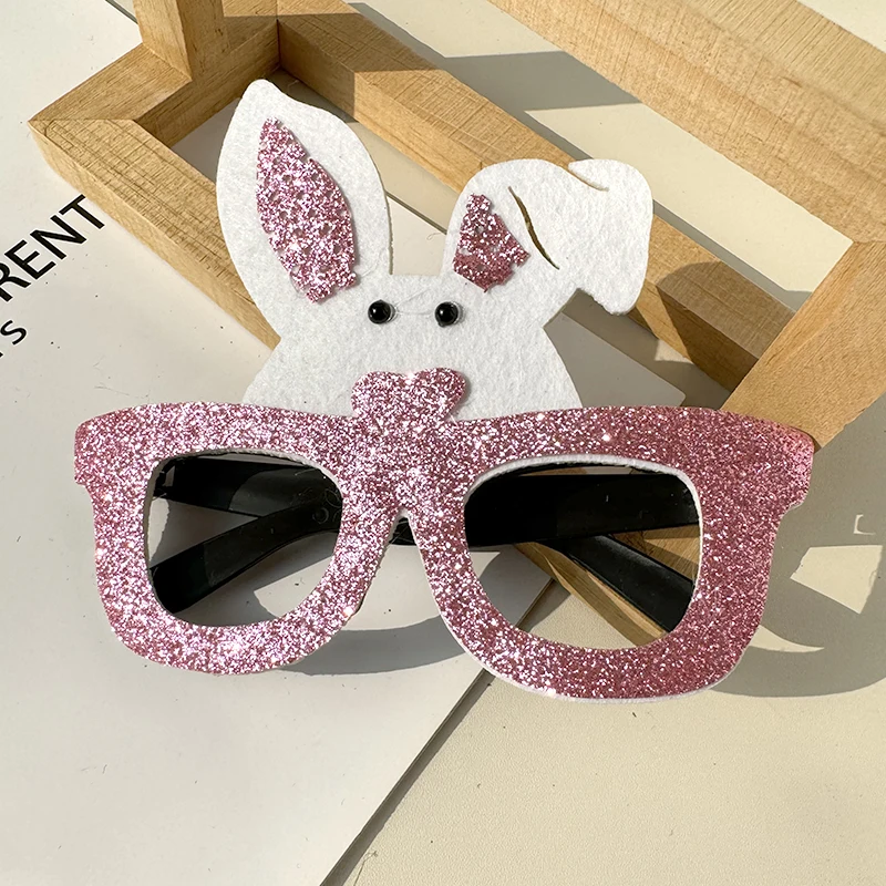 Easter Bunny Felt Easter Glasses Hatching Easter Bunny Eye glasses Frame For Kids Decorations Party Supplies Glasses