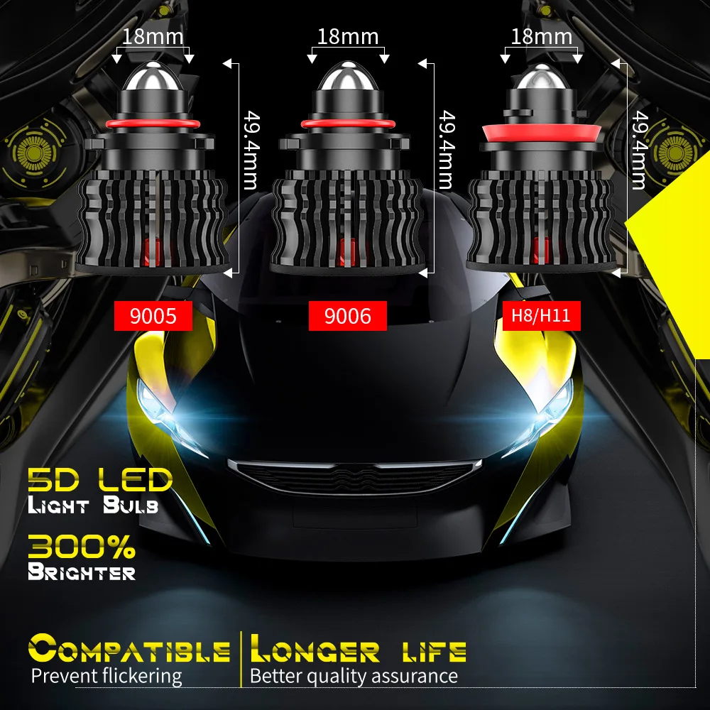 Высокое качество 12000lm 3 дюймов LED-прожектор светодиодная фара для универсальной машины с дальнего и ближнего света biled уголобъективf