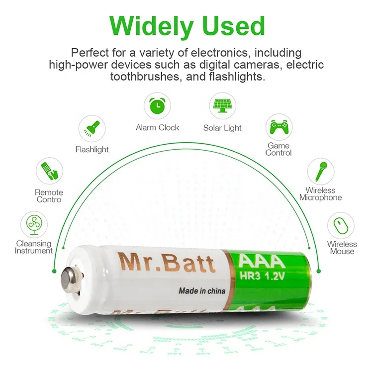  High Quality Customized 1.2V 700mAh AAA Nickel Metal Hydride Battery NiMH