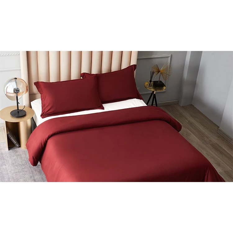 Red wedding duvet cover set luxury removable pillowcase and microfiber duvet cover with zip