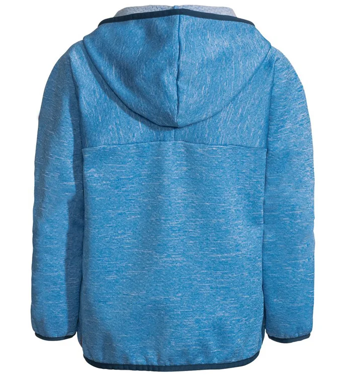 Wholesale kids outdoor hoody melange fleece jacket