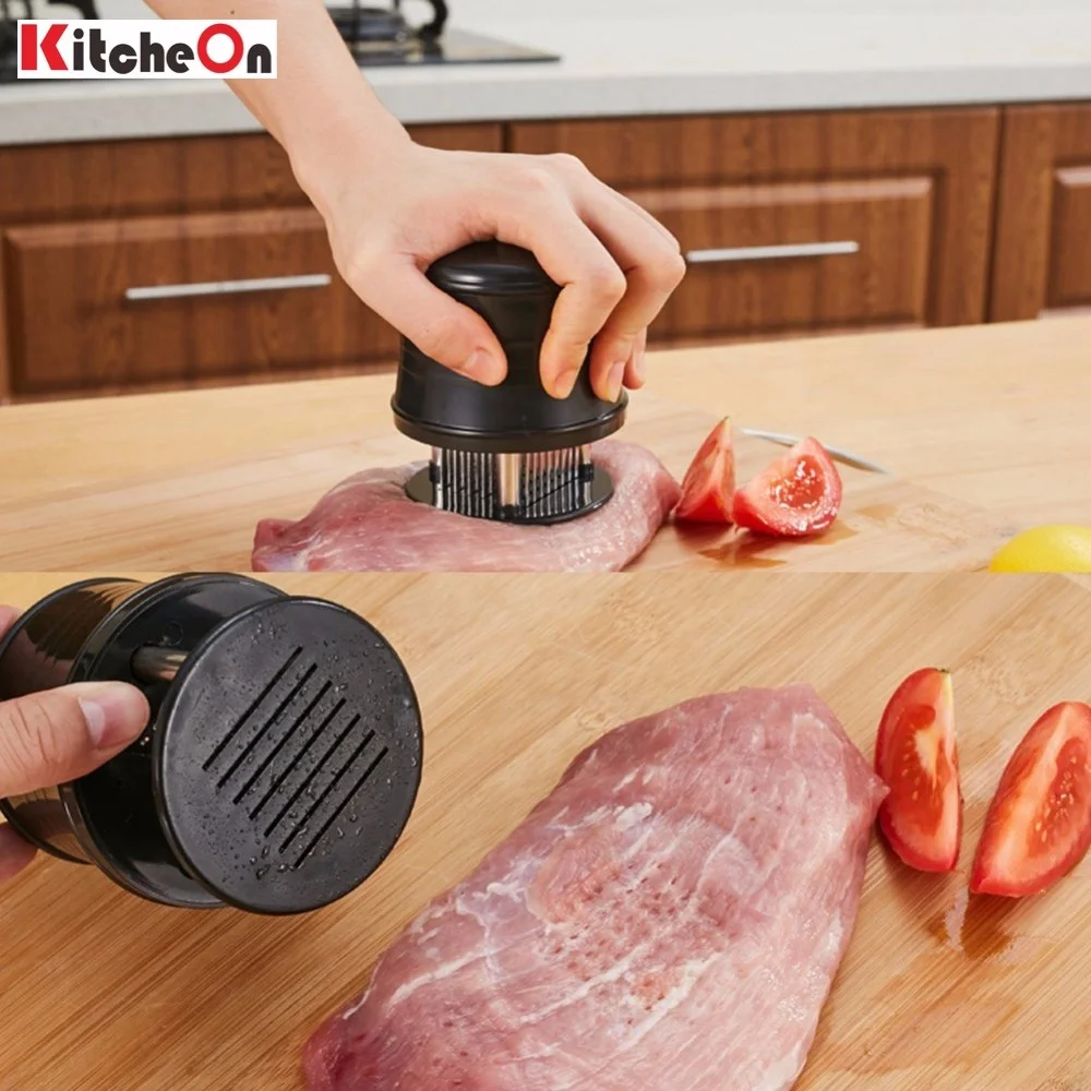 Professional Stainless Steel Meat Tenderizer with 56 Needle Blades