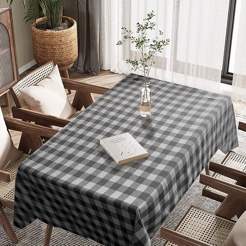 Amity Retro Custom Printed Polyester Rectangle Table Cloth Waterproof Fabric Tablecloths For Home Kitchen Dinner