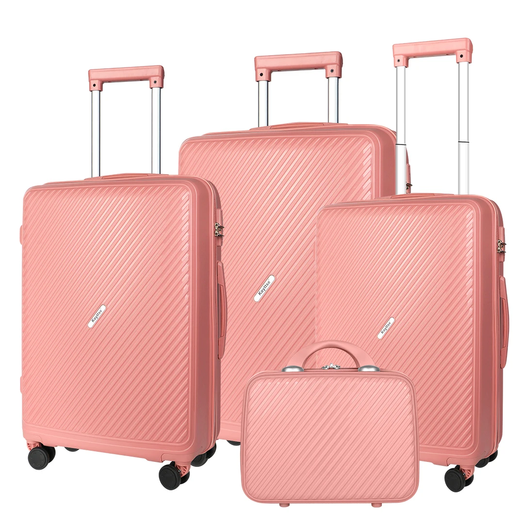 20'/24'/28' Durable PP Travel Trolley Luggage Suitcase set Luxury hard shell suitcase carry on luggage case