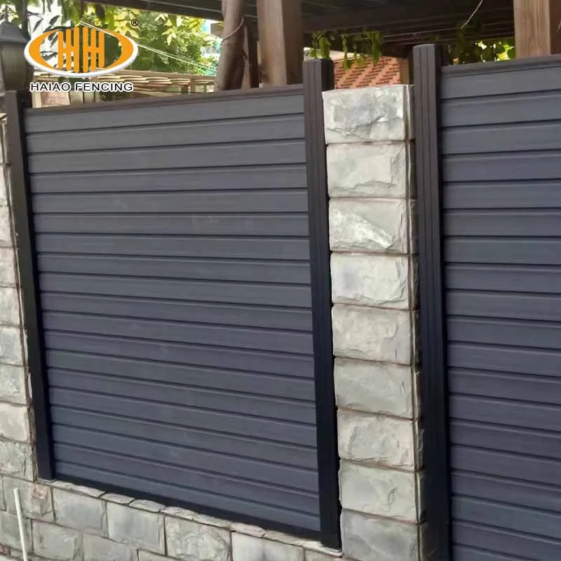 Wholesale 25mm wpc composite fence boards composite garden fence white vertical composite fence panel 8 feet x 6 feet
