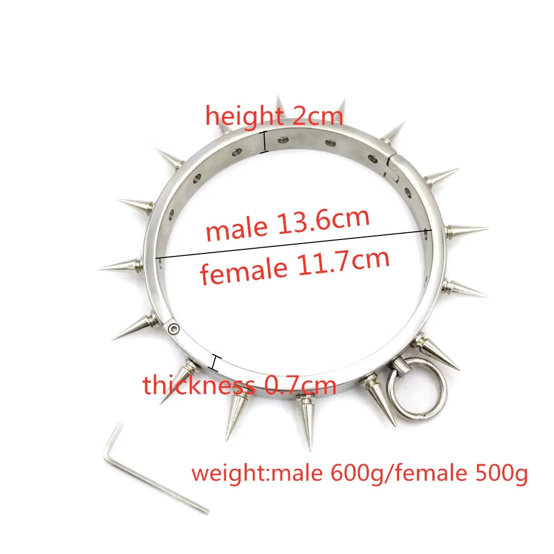 Neck collar stainless steel bondage restraints sex toys for couples adult games slave bdsm fetish