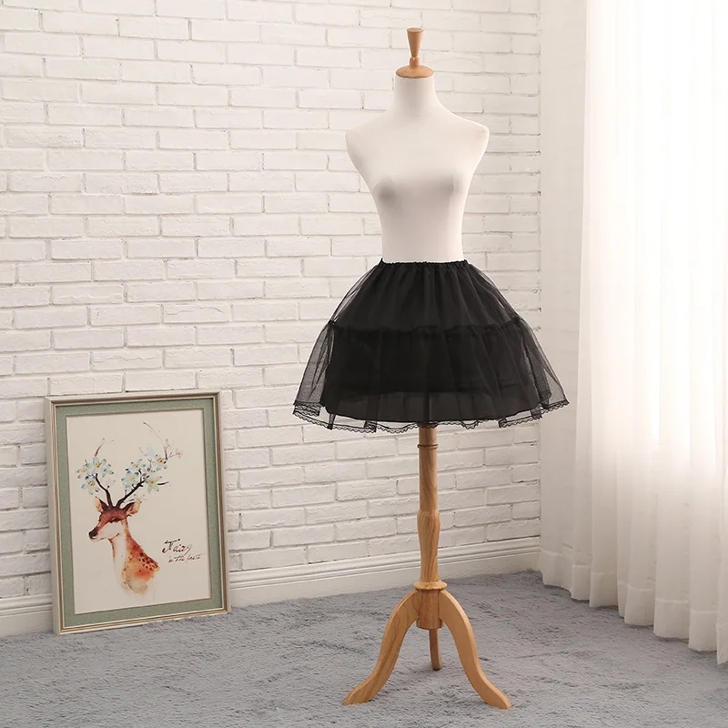 2022 New 2 Hoop Adjustable Size Flower Girl dress Women Underskirt Wedding Crinoline Petticoat Waist 60-90cm