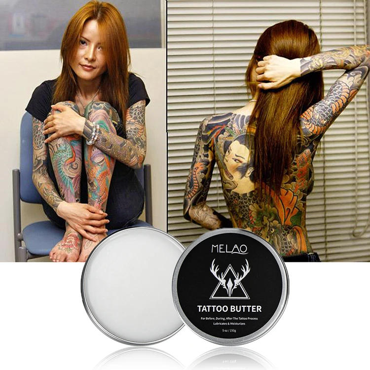 Private Label Tattoo Aftercare Balm Color Enhancement Lotion Brightener Moisturizing Cream Natural Organic Tattoo Butter