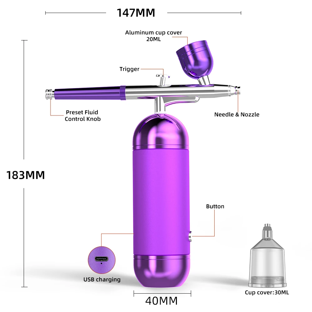 Beauty Nail Art Mini Airbrush Compressor Makeup Portable Airbrush Set Airbrush With Compressor