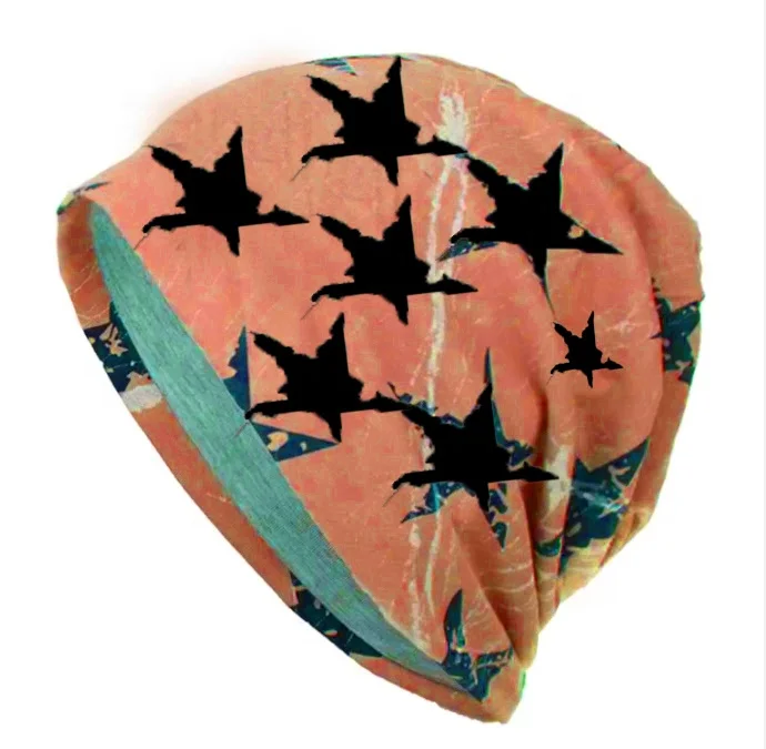 Wholesale unisex adult cotton beanies soft slouch hat long baggy jersey elastic knit heather grey beanie