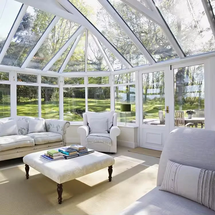 Waterproof Exterior Unitized Glass Curtain Wall System Tempered Roof for Sunrooms & Glass Houses Structural Window Wall