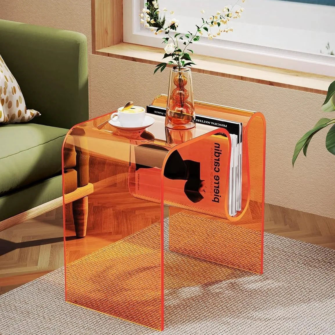 Hot Selling Acrylic Table For Living Room Small Coffee Table Simple Design Coffee Table M Shape
