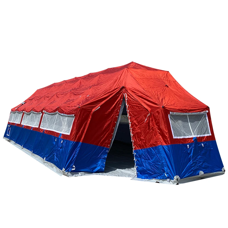 Winter Warm Emergency Refugee Shelter Aluminum Alloy Tube Structure Waterproof Ventilate Camping Disaster Relief Tactical Tent