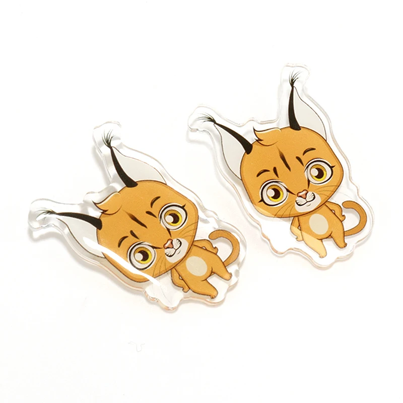 Plastic Epoxy Quality Personalized Transparent Custom Design Sample Round Cartoon Clear Button Lapel Pin Acrylic Badge For Girls