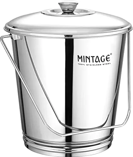 King International 12 Litre Stainless Steel Bucket with Lid