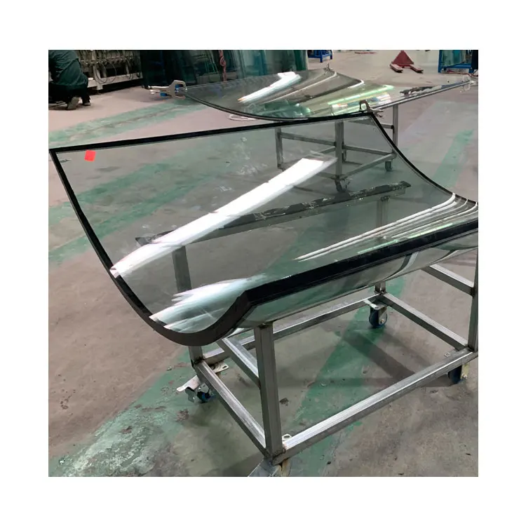 Good Quality Low E Bent Curved Tempered Laminated Insulated Glass for Building Curtain Wall Facade