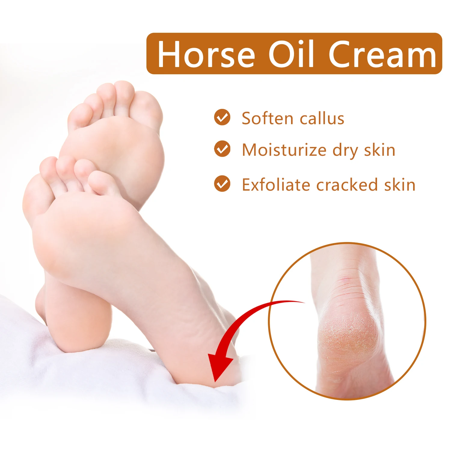 Best selling Refined Shea Butter Horse Oil Moisturising Skin Care Foot Callus Remover Foot Cream