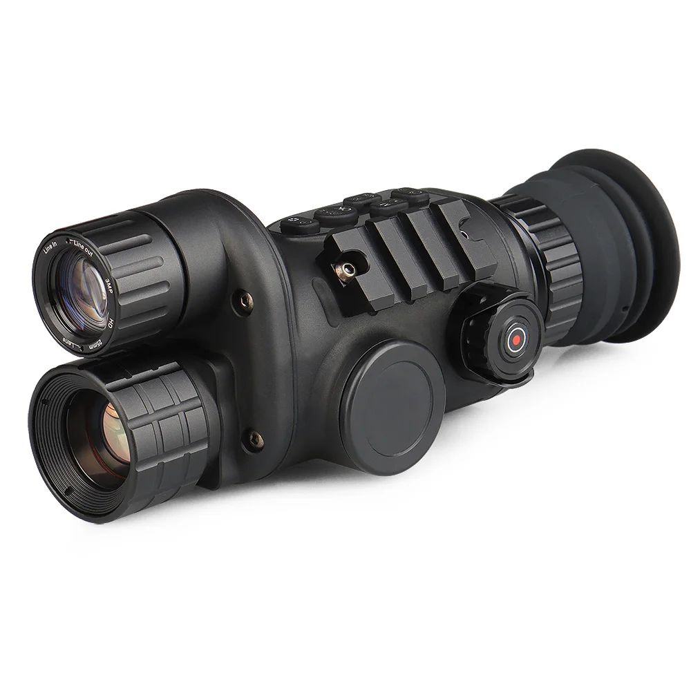 HK27-0034 Professional digital thermal hunting monocular 1X-6X HD lens dual-light fusion sight night vision device