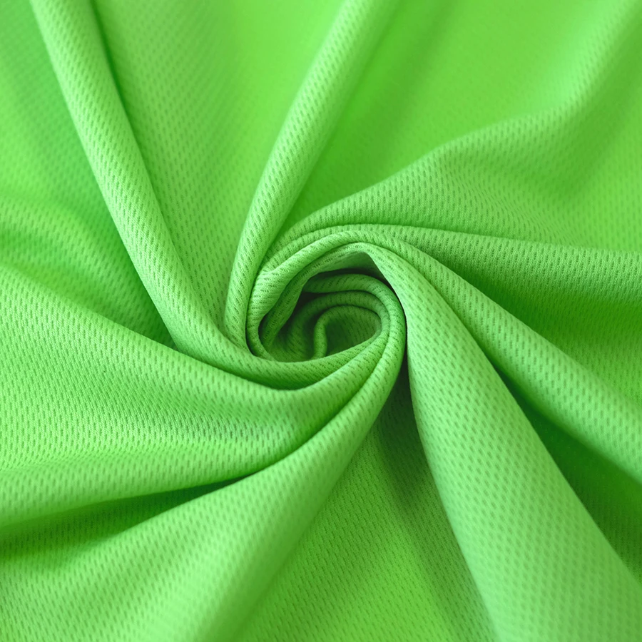 Perspiration Resistant Dry Fit Wicking 100% Polyester Low Stretch Bird Eye Close Mesh Fabric For Sportswear
