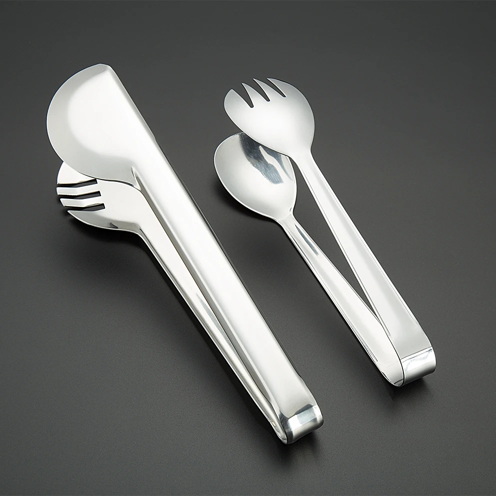 Barbecue Tools Heat Resistant Silicone Handle Stainless Steel Korean Bbq Tongs