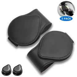 2022 Leather Storing Glasses Cards Leather Magnet Car Visor Sunglass Holder