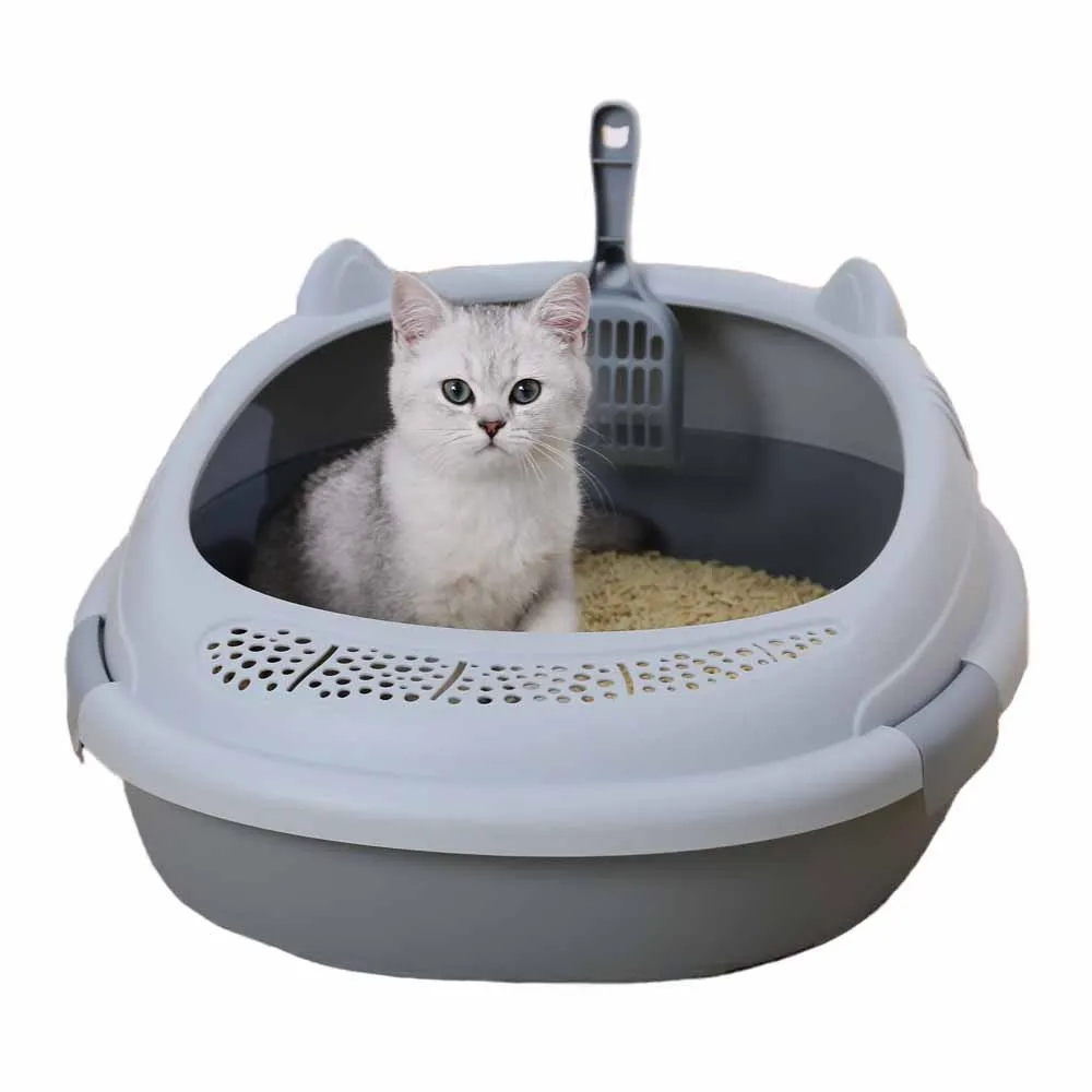 Hoopet Wholesale Open Design Cats Toilet Round Litter Sand Box