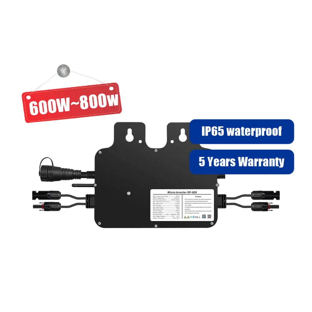 IP67 Waterproof Plug and Play Micro Inverter 800 W with WLAN and App Solar Inverter Grid Tie Inverter 800w