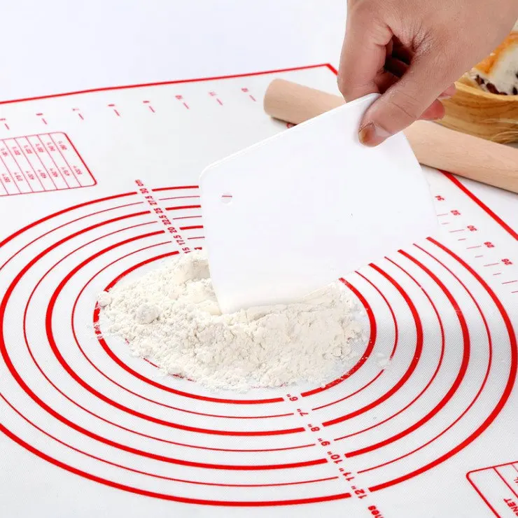 Hot selling Silicone Baking Pastry BBQ Non Stick Mat With Measurement For Dough Rolling Mat for kitchen