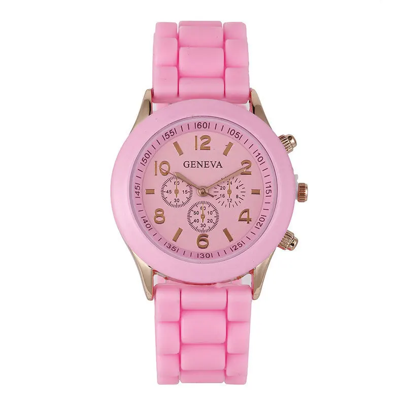 Geneva Colorful Wrist Watch Unisex Silicone Band Kids Sports Wrist Watch Women Men Wholesale