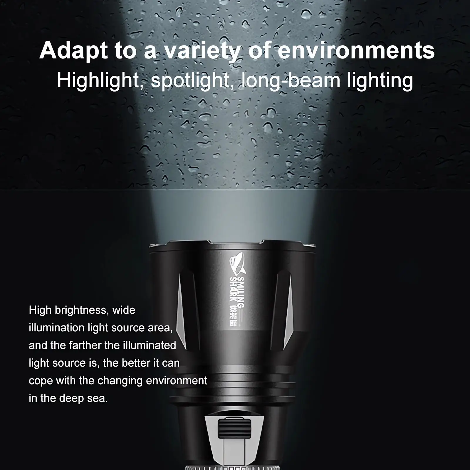 Professional 2000LM Aluminum Waterproof lantern Lights Portable Ultra Bright LED Submarine Light Underwater Diving Flashlight