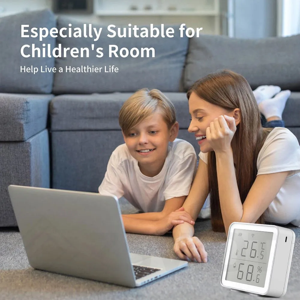 Tuya Smart Home LCD Display Wifi Thermometer Hygrometer  Wifi Smart Temperature Humidity Sensor