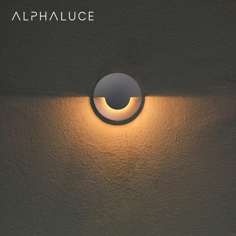 Alphalighting For Home DC 24V Outdoor IP67 Mini Foot Walking Stair Lighting Lamp Recess Wall Light Step Recess
