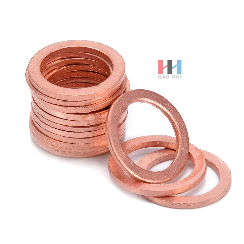 15pcs HEL Motorcycle Bike Car Brake Line Banjo Bolt Copper Crush Washers M10
