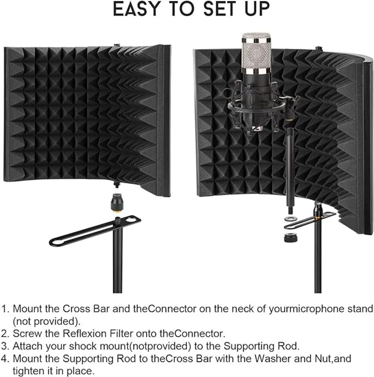 Acoustic Foam Panels Tiles Wedge Soundproofing Foam Noise Cancelling Foam For Studios Recording Home Studios Offices