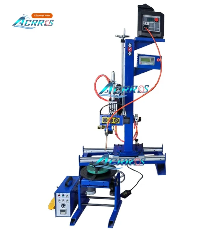 Rotating Table Pipe column boom, Welding Positioner with Tig Welding Weaving