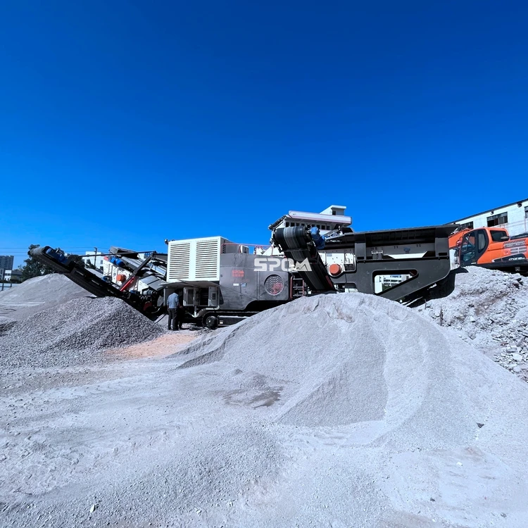 150tph Portable Crawler impact aggregate crusher track mobile stone crusher line plant for quarry