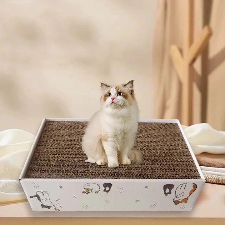 5 Pieces Cat Scratch Board Corrugated Paper Eco Friendly Cardboard Cat Scratchers Board Mat Pad For Cats