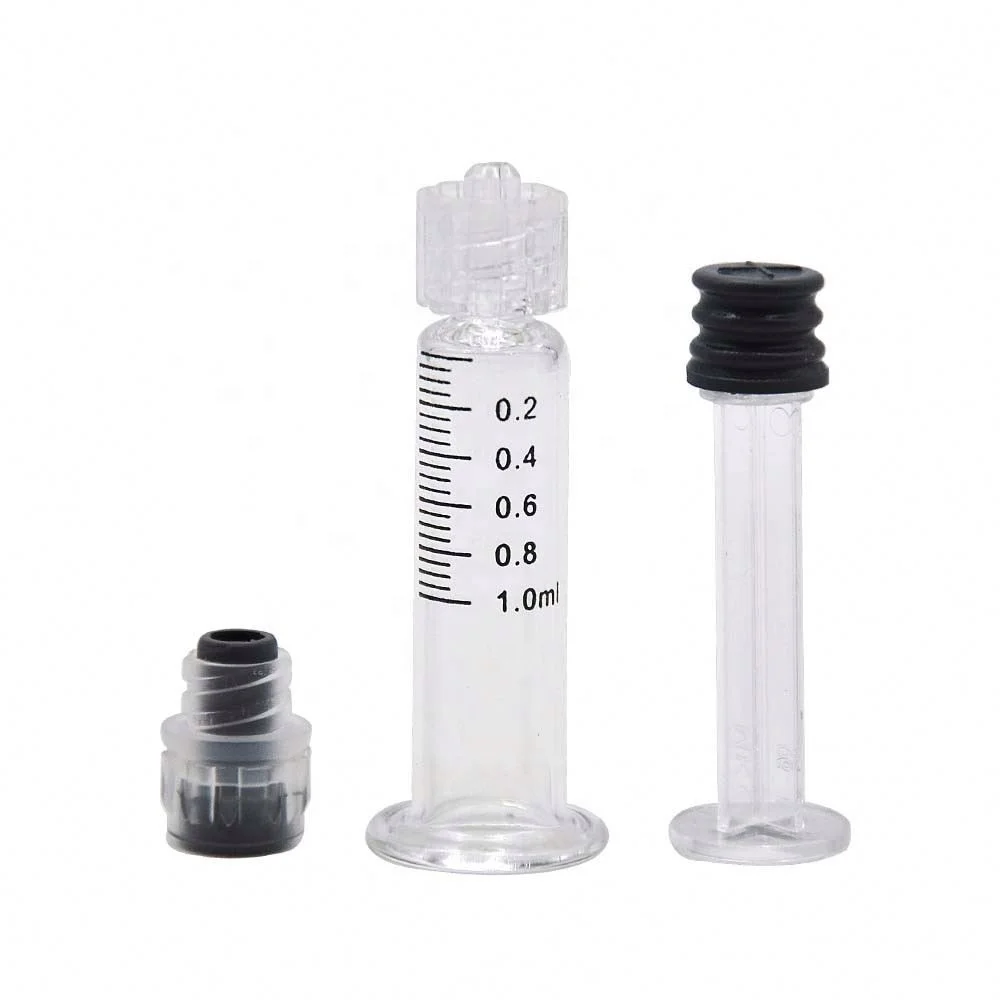 Empty 0.5Ml 1Ml Luer Lock Glass Syringe Luer Lock Syringe With Packaging