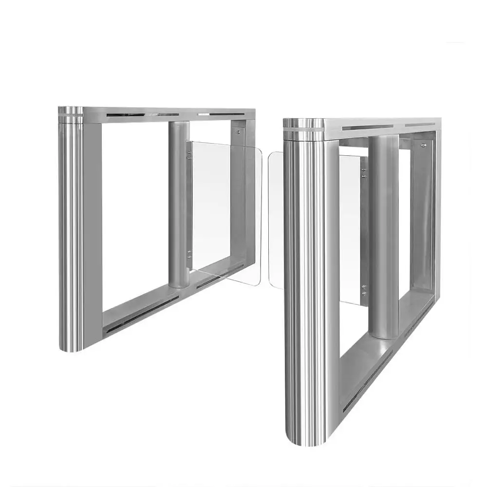 Automatic security pedestrian speed gates swing barcode barrier gate with qr code reader