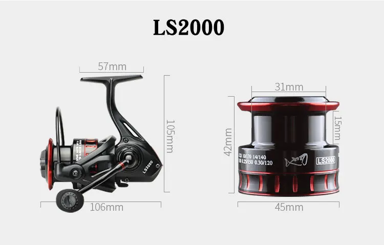 Fishing Line 5.0:1 Wheel Sea Fishing Rod All Metal Wire Cup Light Weight Spinning Fishing Reels