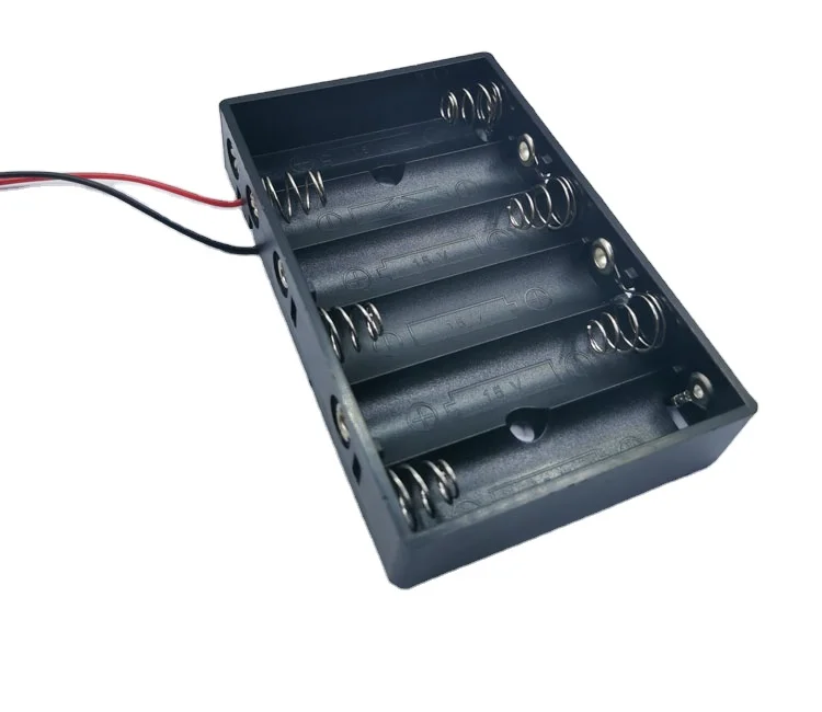 Высокое качество 6 * AA сторона от бокового держателя батареи 9V ABS держатель